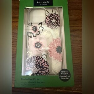 Kate Spade Pink and Black Floral iPhone Case